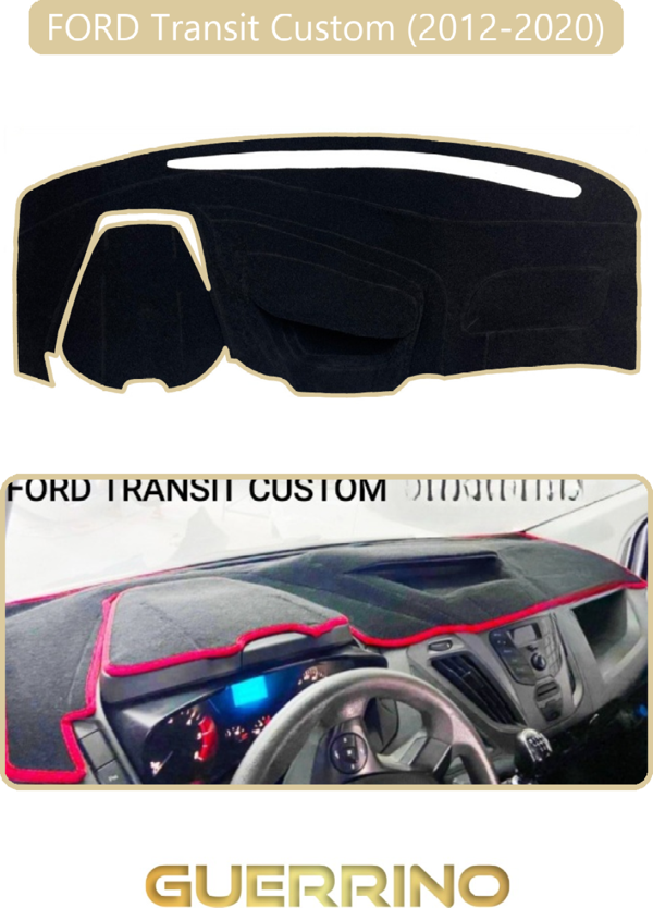 Ett Ford Transit Custom (2012-2020)Torpido Koruma Halısı Bej Kenar  - Image 1