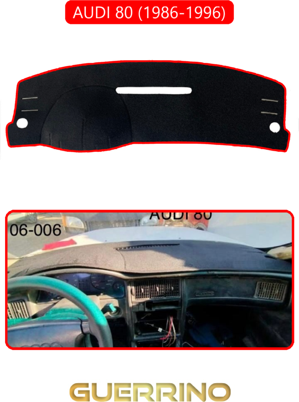 Ett Audı 80 (1986-1996)Torpido Koruma Halısı Kırmızı Kenar  - Image 1