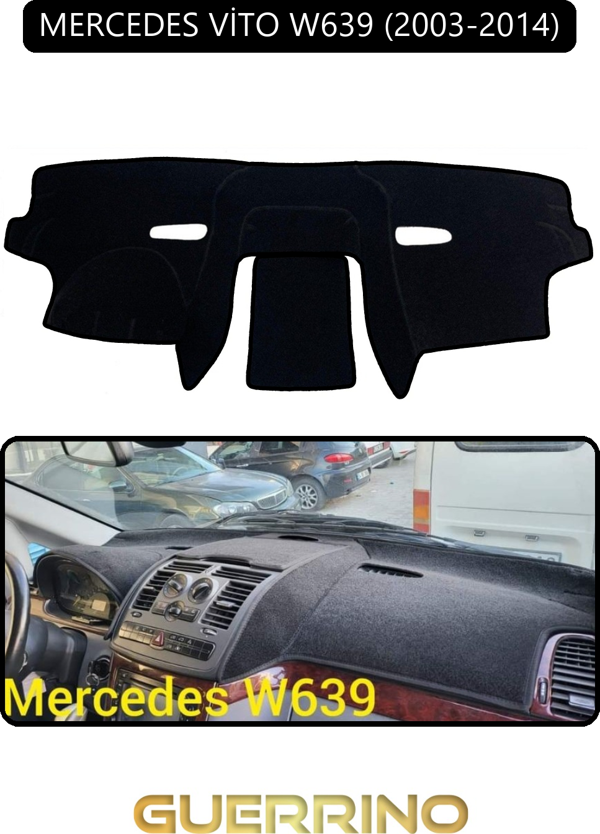 Ett Mercedes Vito W639 2003-2014Torpido Koruma Halısı Siyah Kenar  - Image 1