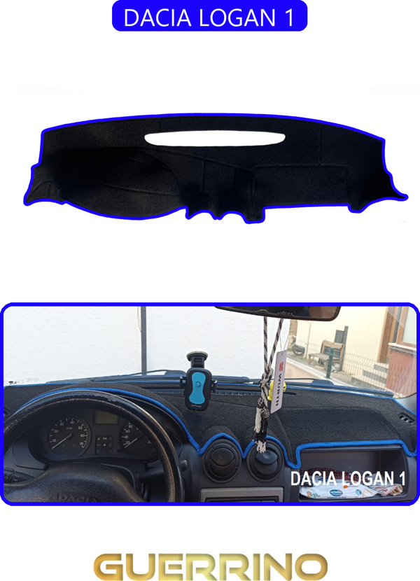 Ett Dacıa Logan 1Torpido Koruma Halısı Mavi Kenar  - Image 1
