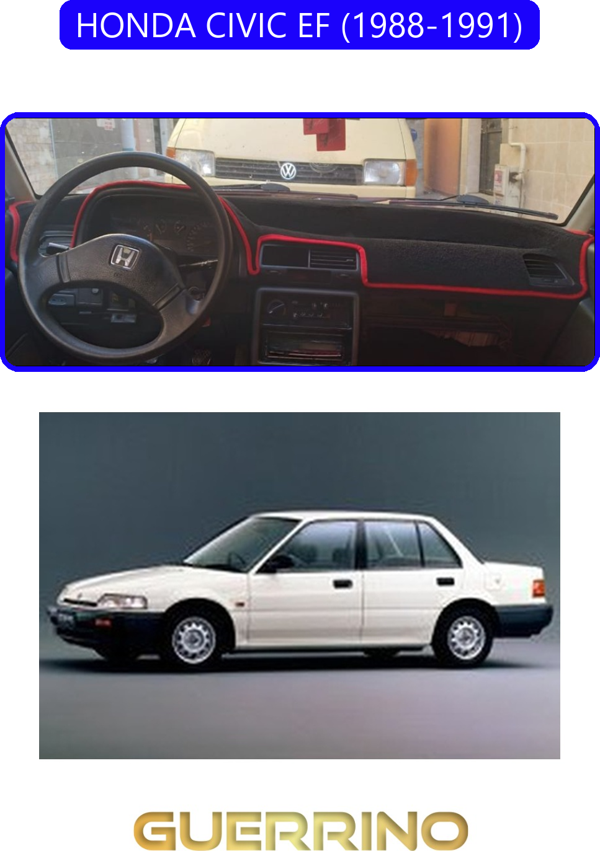 Ett Honda Cıvıc Ef 1988-1991Torpido Koruma Halısı Mavi Kenar  - Image 1