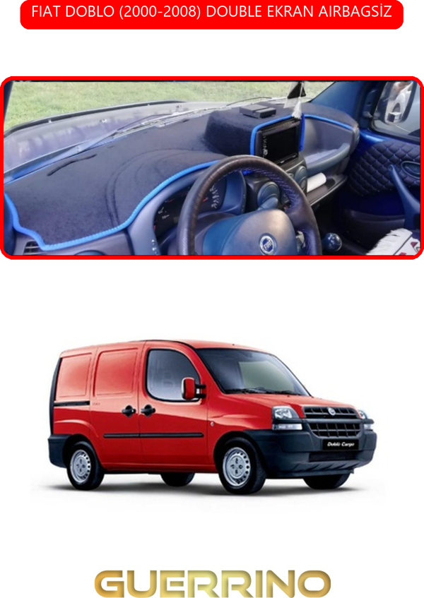 Ett Fıat Doblo 2000-2008 Double Ekrantorpido Koruma Halısı Kırmızı Kenar  - Image 1