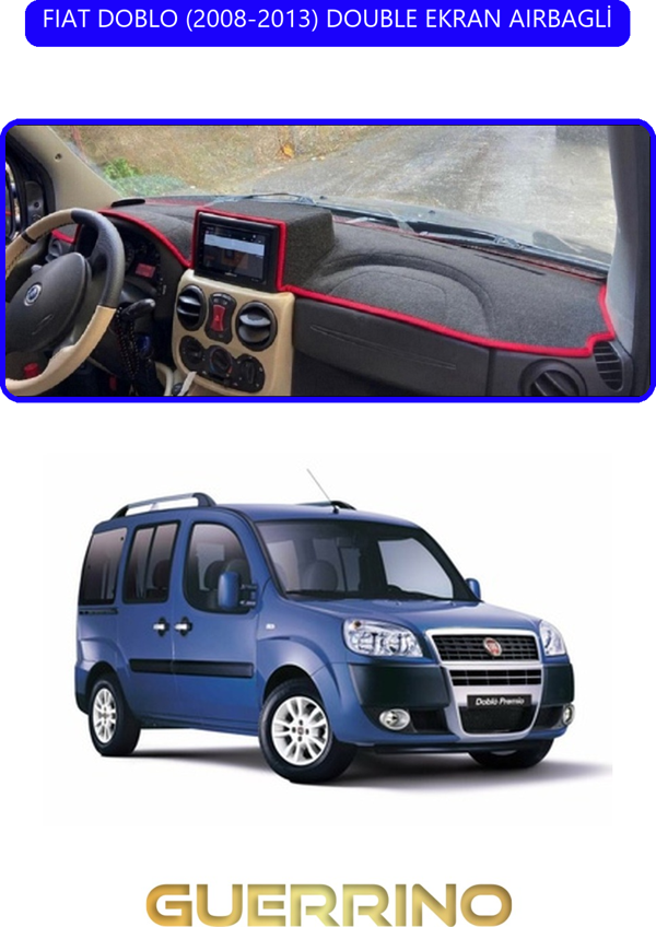 Ett Fıat Doblo 2008-2013 Double Ekrantorpido Koruma Halısı Mavi Kenar  - Image 1