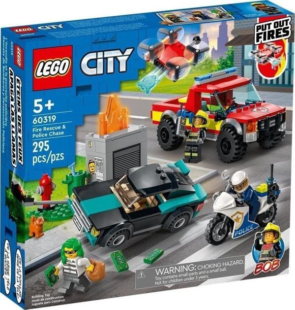 LEGO Itfaiye Kurtarma Operasyonu Ve Polis Takibi +5 Yaş (295 Parça)  - Image 1