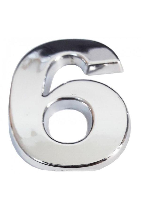 Krom Yapışkanlı 6 Rakamı 5 cm - Image 1