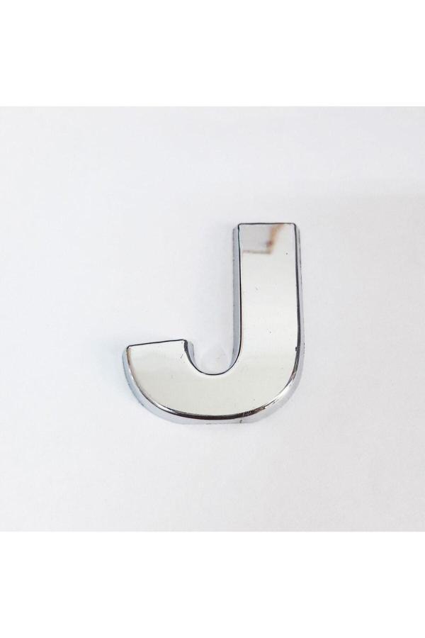 J Harfi 3,75 cm Krom Yapışkanlı - Image 1