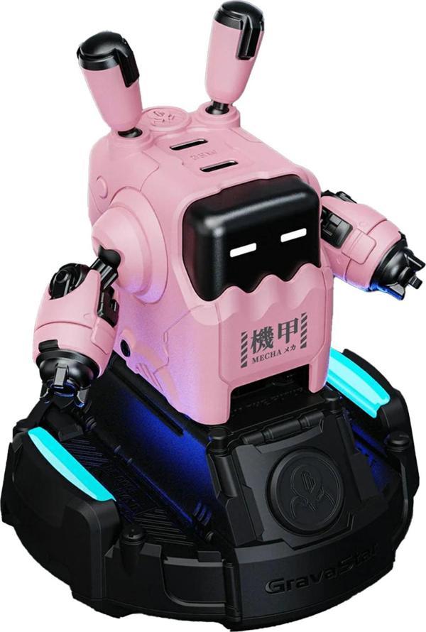 GravaStar Delta35 Robot Figürlü 35W Hızlı Şarj Adaptörü ve Şarj Standı, Pembe - Image 1