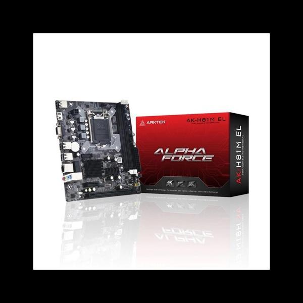 Arktek Alpha Force, Ak-h81m El, 2xddr3, M.2, D-sub, Hdmı, 4.nesil, Lga1150 Soket, Anakart - Image 1