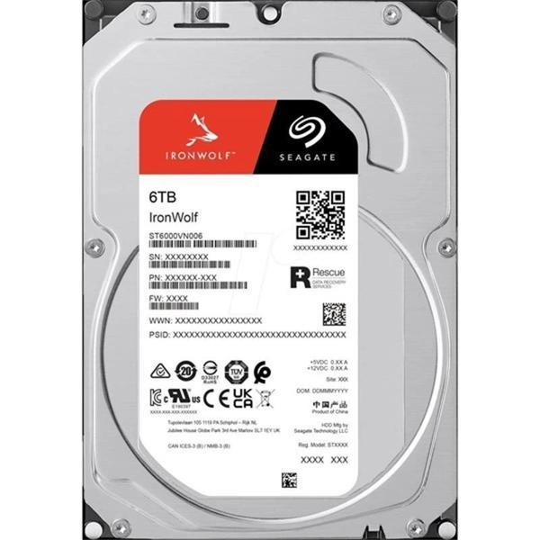 6 Tb Seagate 3.5 Ironwolf Sata3 5400rpm 256mb St6000vn006 (3 Yıl Resmı Dıst Garantılı) - Image 1