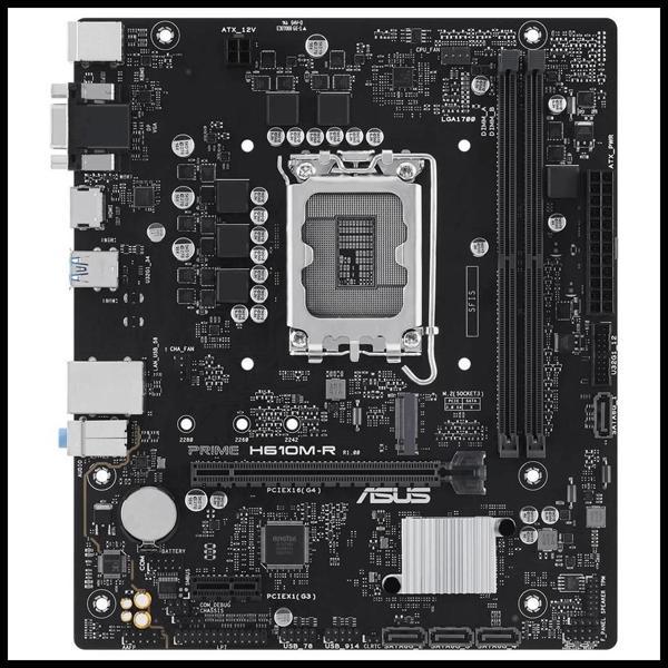 Asus Prıme H610m-r-sı, 2xddr5, M.2, D-sub, Dp, Hdmı, 12-13.14.nesil, Lga1700 Soket, Anakart - Image 1