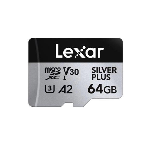 64gb Lexar Lmssıpl064g-bnang Hıgh-performance Sılver Plus Mıcrosdxc Uhs-ı Up To 205mb/s Read 100mb/s - Image 1