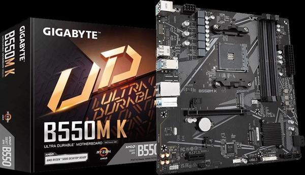 Gıgabyte B550m K, Rev.1.0, 4xddr4, 2xm.2, Dp, Hdmı, Am4 Soket Anakart - Image 1