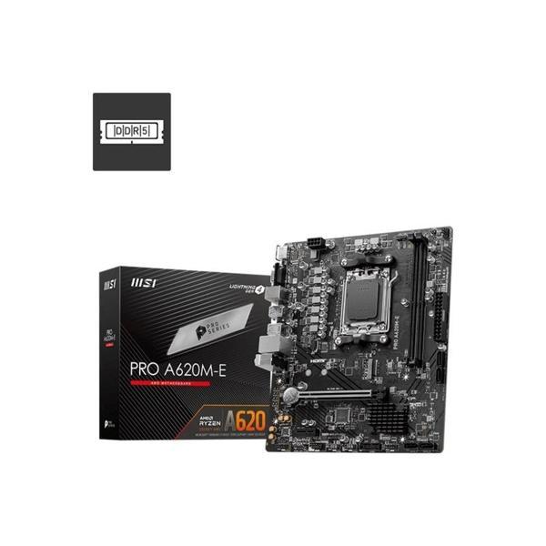 Msı Pro A620m-e Ddr5 6800mhz 1xvga 1xhdmı 1xm.2 Usb 3.2 Matx Am5 (amd Am5 9000/8000/7000 Serileri İl - Image 1