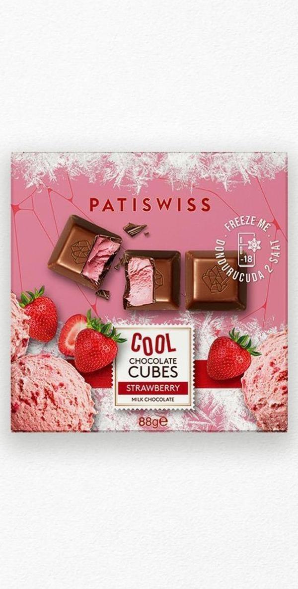 Cool Cubes Çilekli Sütlü Çikolata, 88G - Image 1