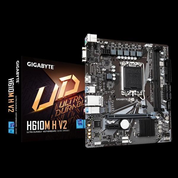 Gıgabyte H610m H V2, Rev.1.0, 5600mhz, 2xddr5,  M.2, D-sub, Hdmı, 12-13.14.nesil, Lga1700 Soket, Ana - Image 1
