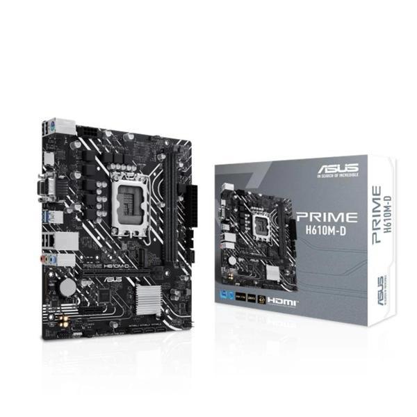 Asus Prıme H610m-d Ddr5 5200mhz(oc) 1xvga 1xhdmı 1xm.2 Usb 3.2 Matx 1700p (12. / 13. Ve 14. Nesil İş - Image 1