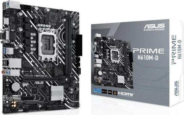 Asus Prıme H610m-d Ddr5 5200mhz(oc) 1xvga 1xhdmı 1xm.2 Usb 3.2 Matx 1700p (12. / 13. Ve 14. Nesil İş - Image 1