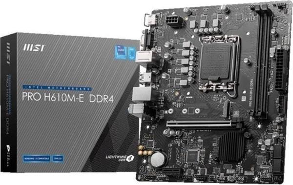 Msı Pro H610m-e Ddr4 3200mhz 1xvga 1xhdmı 1xm.2 Usb 3.2 Matx 1700p (12. / 13. Ve 14. Nesil İşlemci U - Image 1