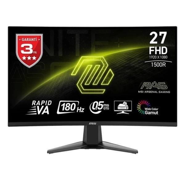 27 Msı Mag 27c6f 1ms 180hz Fhd Curve 1500r Va  Adaptıve-sync Gamıng Monıtor - Image 1