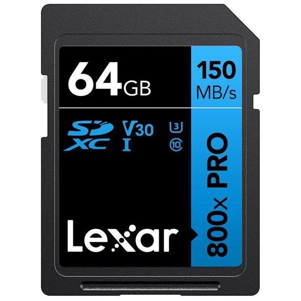 64gb Lexar Lsd0800p064g-bnnng Professıonal 800x Pro Sdxc Uhs-ı Cards Up To 150mb/s Read C10 V30 U3 - Image 1