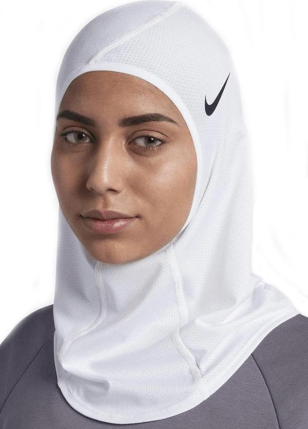 Nike N.000.3533.101 - Pro Hijab 2.0 Sporcu Boneli Kadın Başörtüsü Beyaz M-L - Image 1
