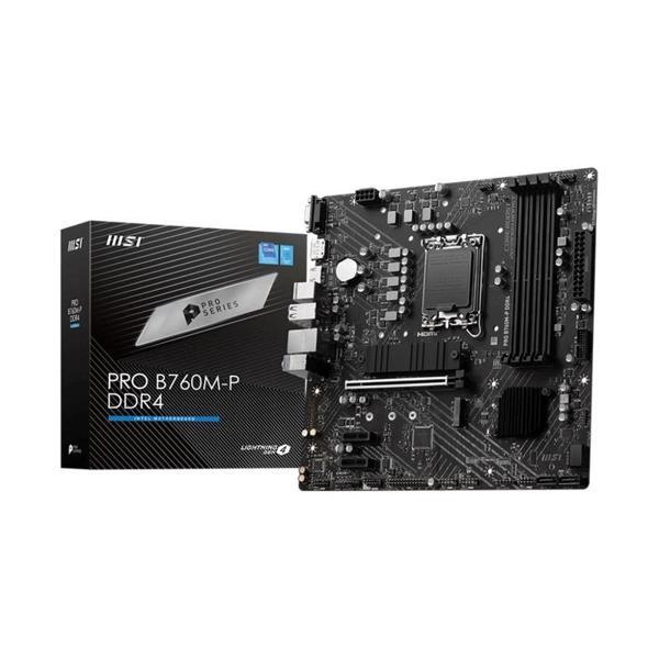 Msı Pro B760m-p Ddr4 4600mhz 1xhdmı 1xdp 2xm.2 Usb 3.2 Atx 1700p (12. / 13. Ve 14. Nesil İşlemci Uyu - Image 1