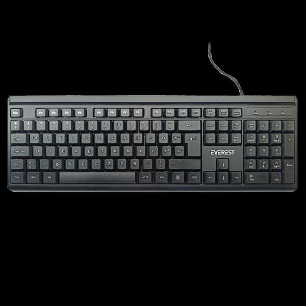 Everest Kb-741f, Usb Kablolu, Türkçe F,  2 Metre Bakır Kablolu, Standart Klavye (siyah) - Image 1