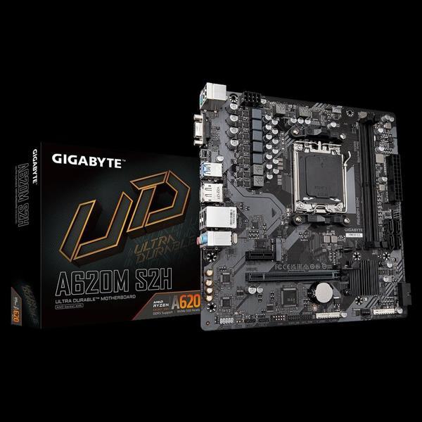 Gıgabyte A620m-s2h, Rev.1.2, 6400mhz, 2xddr5, 1x M.2, D-sub, Hdmı, Dp, Am5 Soket Anakart - Image 1