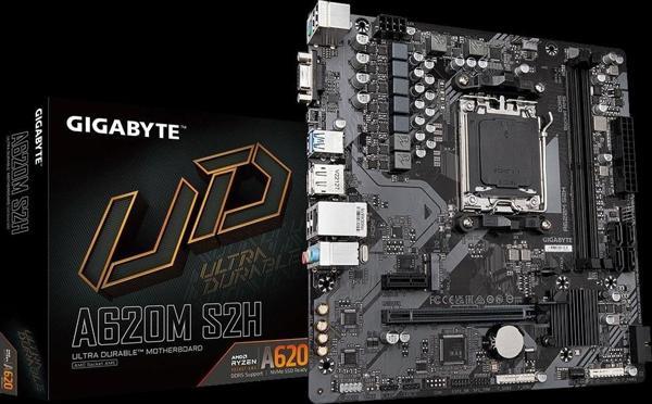 Gıgabyte A620m-s2h, Rev.1.2, 6400mhz, 2xddr5, 1x M.2, D-sub, Hdmı, Dp, Am5 Soket Anakart - Image 1