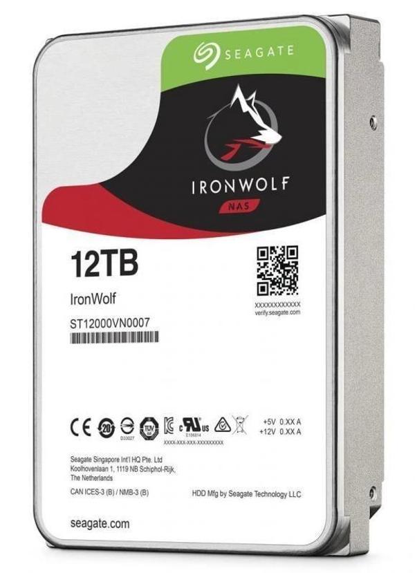 12 Tb Seagate 3.5 Ironwolf Sata3 7200rpm 256mb St12000vn0008 (3 Yıl Resmı Dıst Garantılı) - Image 1