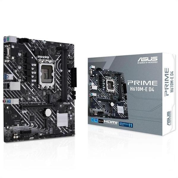 Asus Prıme H610m-e D4-csm, 2xddr4, 2x M.2, D-sub, Hdmı, Dp, 12-13.14.nesil, Lga1700 Soket, Anakart - Image 1