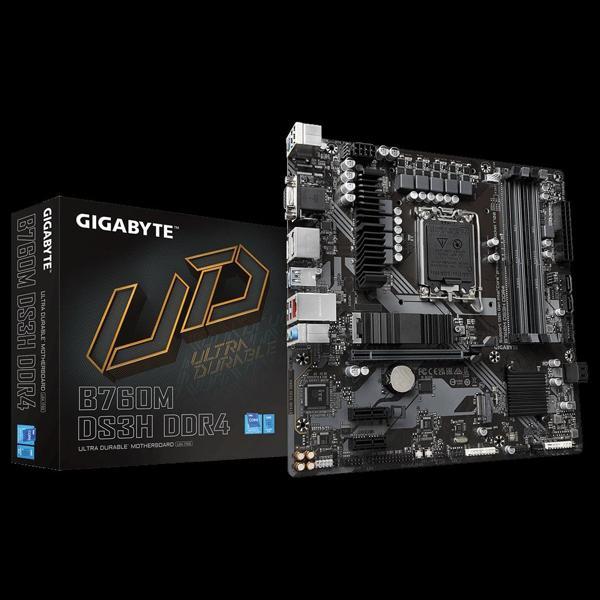 Gıgabyte B760m Ds3h Ddr4, Rev.1.0, 4xddr4, 2xm.2,  2xdp, Hdmı, Vga, 12-13-14.nesil, Lga1700 Soket, A - Image 1