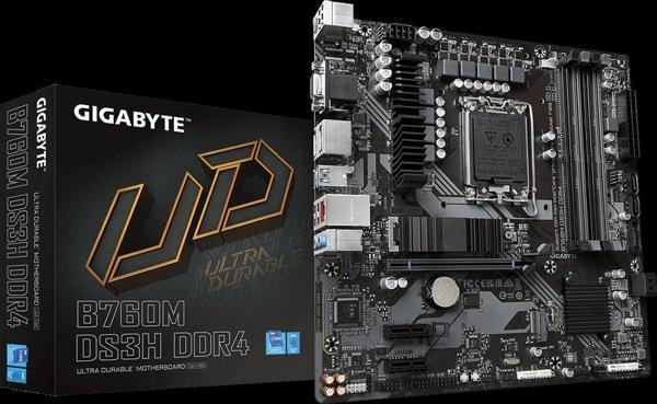 Gıgabyte B760m Ds3h Ddr4, Rev.1.0, 4xddr4, 2xm.2,  2xdp, Hdmı, Vga, 12-13-14.nesil, Lga1700 Soket, A - Image 1