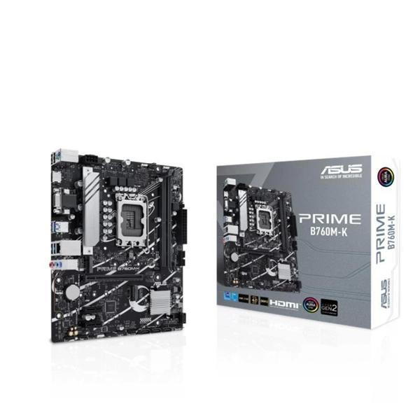 Asus Prıme B760m-k Ddr5 8000mhz 1xvga 1xhdmı 2xm.2 Usb 3.2 Matx 1700p (12. / 13. Ve 14. Nesil İşlemc - Image 1