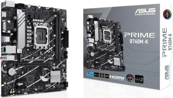 Asus Prıme B760m-k Ddr5 8000mhz 1xvga 1xhdmı 2xm.2 Usb 3.2 Matx 1700p (12. / 13. Ve 14. Nesil İşlemc - Image 1