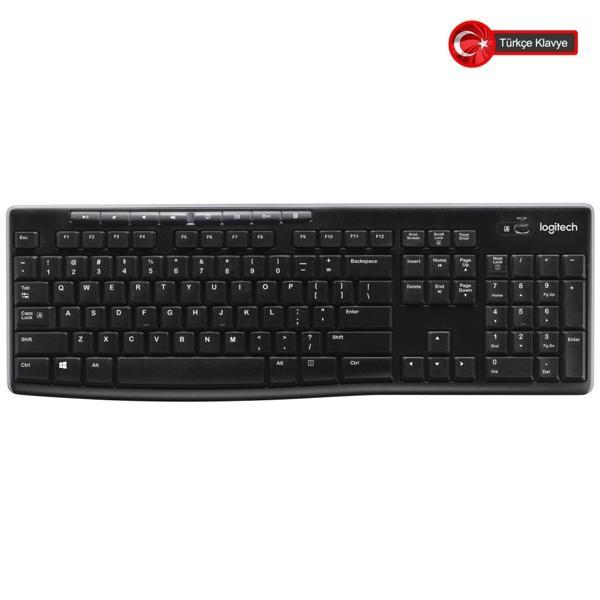 Logıtech K270, Siyah, 920-003761, Kablosuz, Türkçe Q, Multimedya Klavye - Image 1