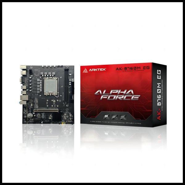 Arktek Alpha Force, Ak-b760m Eg, 2xddr5, 2x M.2, D-sub, Hdmı, Dp, 12-13.14.nesil, Lga1700 Soket, Ana - Image 1