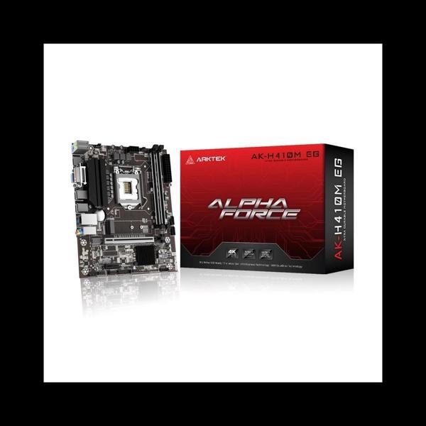 Arktek Alpha Force, Ak-h410m Eg Va, 2xddr4, M.2, D-sub, Hdmı, 10.nesil, Lga1200 Soket, Anakart - Image 1