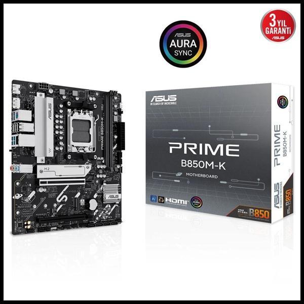 Asus Prıme B850m-k, 2xddr5, 2x M.2, Dp, Hdmı, Am5 Soket Anakart - Image 1