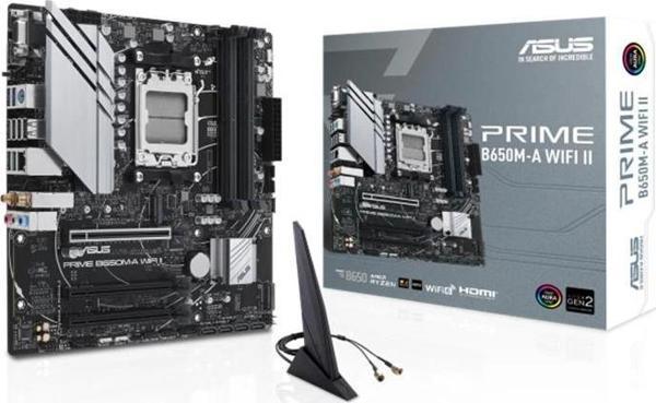 Asus Prıme B650m-a Wıfı Iı Ddr5 6400mhz 1xvga 1xhdmı 1xdp 2xm.2 Usb 3.2 Matx Am5(amd Am5 9000/8000/7 - Image 1
