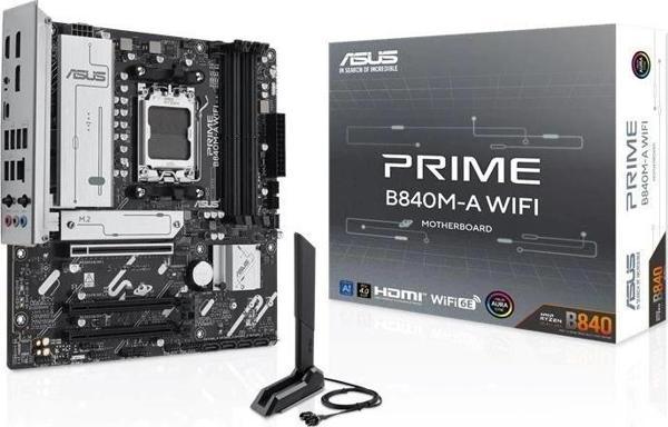 Asus Prıme B840m-a Wıfı Ddr5 7600mt/s 1xhdmı 2xdp 3xm.2 Am5 (amd Am5 9000/8000/7000 Serileri İle Uyu - Image 1