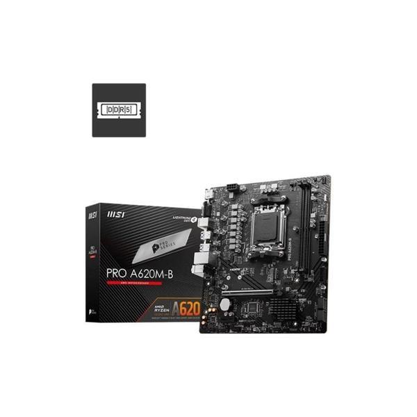Msı Pro A620m-b Ddr5 6800mt/s 1xvga 1xhdmı 1xm.2 Usb3.2 Matx Am5 (amd Am5 9000/8000/7000 Serileri İl - Image 1