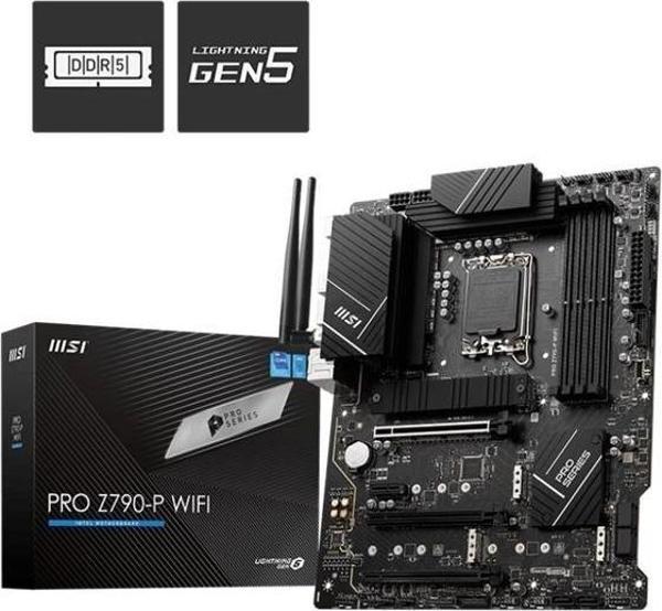 Msı Pro Z790-p Wıfı Ddr5 7000mhz 1xhdmı 1xdp 4xm.2 Usb 3.2 Atx 1700p (12. / 13. Ve 14. Nesil İşlemci - Image 1