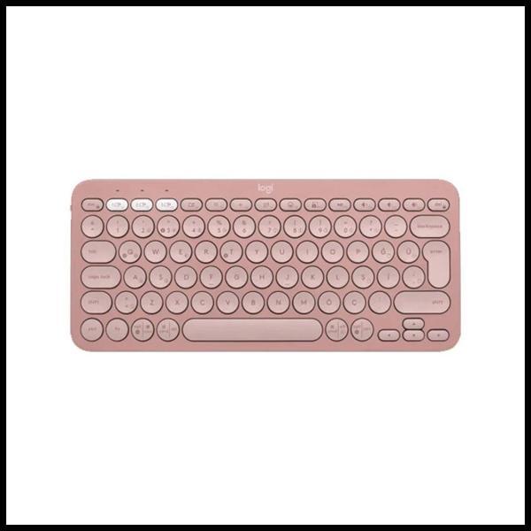 Logıtech K380s, Pebble Keys 2,  Rose, 920-011861, Bluetooth, Türkçe, Q, Multimedya, Mini Klavye - Image 1