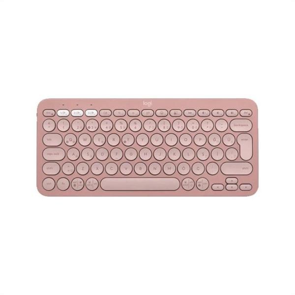 Logıtech K380s, Pebble Keys 2,  Rose, 920-011861, Bluetooth, Türkçe, Q, Multimedya, Mini Klavye - Image 1