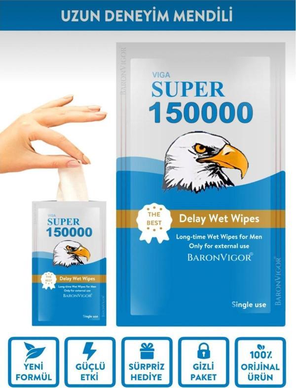 Super 150000 Mavi Mendil Uzun Deneyim Mendili 50 Adet - Image 1