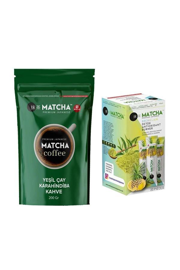 Bilge İlaç Yeşil Çay Ve Karahindiba İçeren Kahve Ve Limon&Ananas Aromalı Detox Matcha Çayı Seti - Image 1
