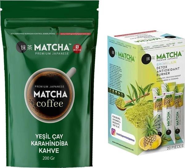 Bilge İlaç Yeşil Çay Ve Karahindiba İçeren Kahve Ve Limon&Ananas Aromalı Detox Matcha Çayı Seti - Image 1