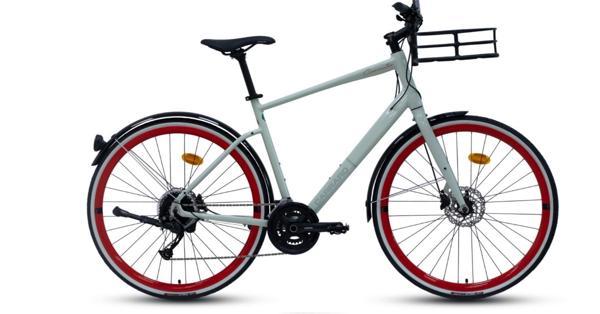 Carraro Commuter 28 Jant Şehir Bisikleti 48 Kadro 18 Vites Hidrolik Disk Fren Çimento Grisi-Kırmızı - Image 1