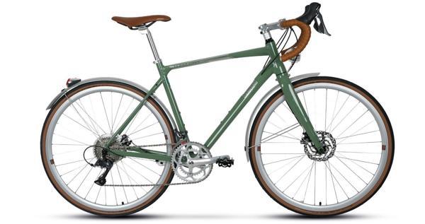 Carraro Townsman Retro Yol Yarış Bisikleti 28 Jant 52 Kadro 16V Mekanik Disk Fren Koyu Yeşil Krom - Image 1
